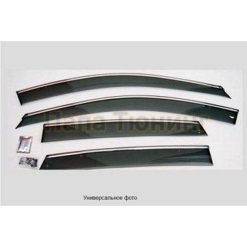 Дефлекторы окон с хромированным молдингом OEM Tuning для Chevrolet Captiva 2006-2013