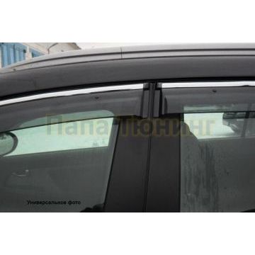 Дефлекторы окон с хромированным молдингом OEM Tuning для Chevrolet Captiva 2006-2013