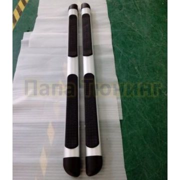 Пороги алюминиевые трубообразные OEM Tuning для Nissan Terrano 2014-