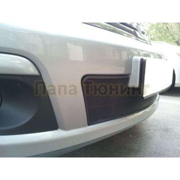 Защита радиатора черная РусСталь для Nissan Tiida 2007-2014 Защита радиатора черная РусСталь для Nissan Tiida 2007-2014