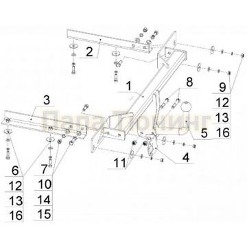 Фаркоп Avtos для Opel Astra J 2009- Фаркоп Avtos для Opel Astra J 2009-