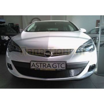 Защита радиатора черная РусСталь для Opel Astra J GTC 2010-2012 Защита радиатора черная РусСталь для Opel Astra J GTC 2010-2012