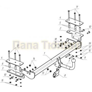 Фаркоп Avtos для Opel Astra H 2004-2015 Фаркоп Avtos для Opel Astra H 2004-2015