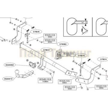 Фаркоп Brink шар A для Peugeot 2008 2014-