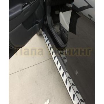 Пороги алюминиевые OEM Tuning для Peugeot 4008 2013-2017