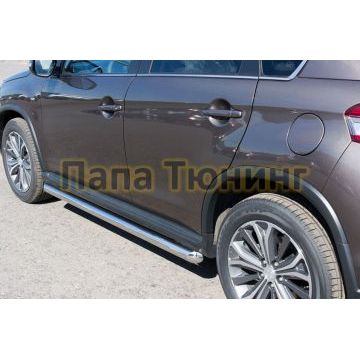 Пороги труба d57 вариант 1 РусСталь для Peugeot 4008 2013-2017