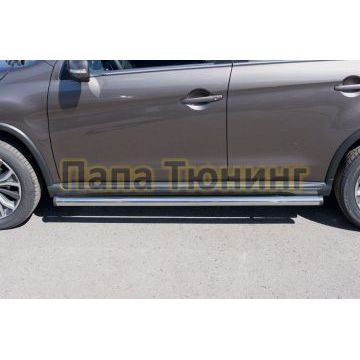 Пороги труба d57 вариант 2 РусСталь для Peugeot 4008 2013-2017