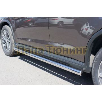 Пороги труба d57 вариант 3 РусСталь для Peugeot 4008 2013-2017