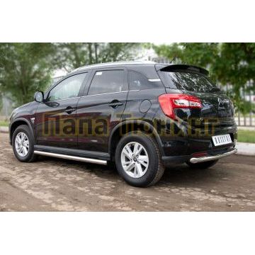 Пороги труба d57 вариант 3 РусСталь для Peugeot 4008 2013-2017