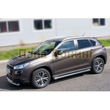 Защита передняя двойная d57-d57 РусСталь для Peugeot 4008 2013-2017