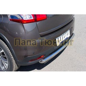 Защита заднего бампера d57 РусСталь для Peugeot 4008 2013-2017