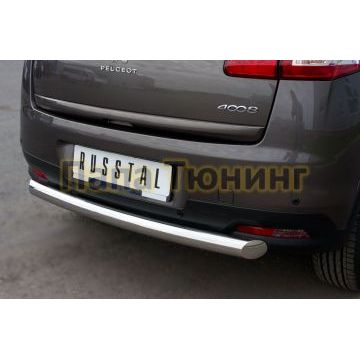 Защита заднего бампера d76 РусСталь для Peugeot 4008 2013-2017
