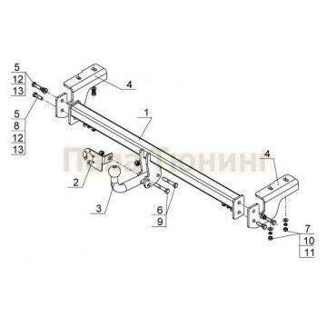 Фаркоп Avtos для Peugeot 408 2012- Фаркоп Avtos для Peugeot 408 2012-