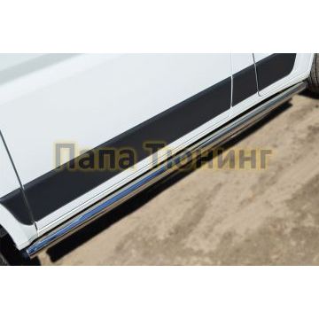 Пороги труба d57 вариант 2 РусСталь для Peugeot Boxer 2006-