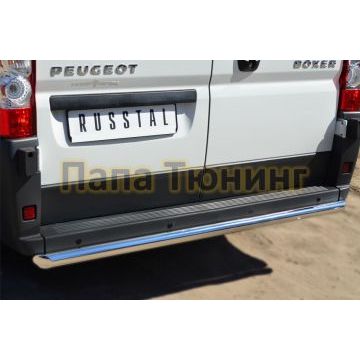 Защита заднего бампера d57 РусСталь для Peugeot Boxer 2006-