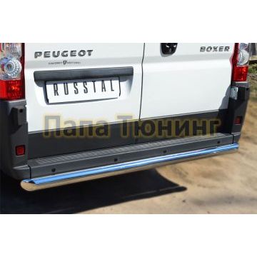 Защита заднего бампера d76 РусСталь для Peugeot Boxer 2006-