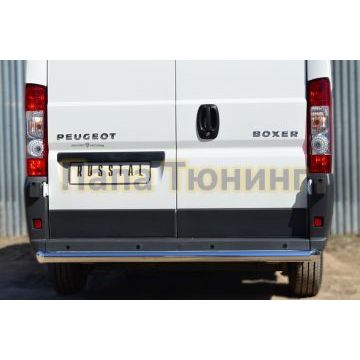 Защита заднего бампера d76 РусСталь для Peugeot Boxer 2006-