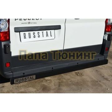 Защита заднего бампера d80xd40 мм РусСталь для Peugeot Boxer 2006-