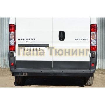 Защита заднего бампера d80xd40 мм РусСталь для Peugeot Boxer 2006-