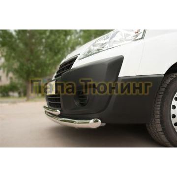 Защита передняя двойная d57-d42 РусСталь для Peugeot Expert 2007-2012