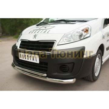 Защита передняя двойная d57-d42 РусСталь для Peugeot Expert 2007-2012
