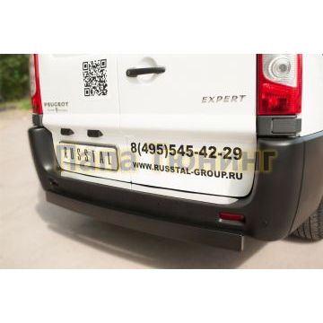 Защита заднего бампера d80хd40 мм РусСталь для Peugeot Expert 2007-2012