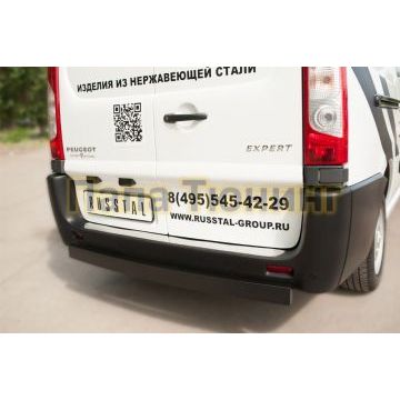 Защита заднего бампера d80хd40 мм РусСталь для Peugeot Expert 2007-2012