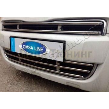 Решетка в передний бампер Omsa_Line для Peugeot Partner Tepee 2011-2018 Решетка в передний бампер Omsa_Line для Peugeot Partner Tepee 2011-2018