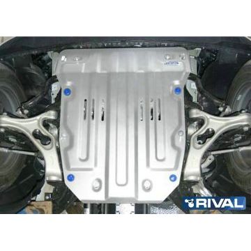 Защита картера Rival алюминий 4 мм для Volkswagen Touareg, V - 3.0d; 3.0d (204л.с.); 3.6; 2014-