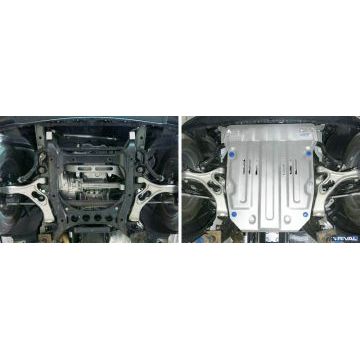 Защита картера Rival алюминий 4 мм для Volkswagen Touareg, V - 3.0d; 3.0d (204л.с.); 3.6; 2014-