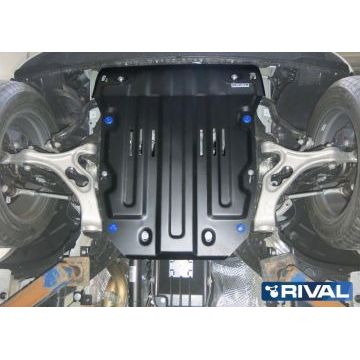 Защита картера Rival сталь 2 мм для Volkswagen Touareg, V - 3.0d (204л.с.); 3.0d; 3.6 2010-2018