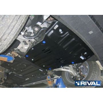 Защита картера Rival сталь 2 мм для Volkswagen Touareg, V - 3.0d (204л.с.); 3.0d; 3.6 2010-2018