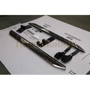 Пороги алюминиевые вариант 2 OEM Tuning для Porsche Macan 2013-2018