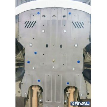 Защита КПП алюминий 4 мм RIVAL для Porsche Panamera, V - 3.0; полный привод 2009-2016