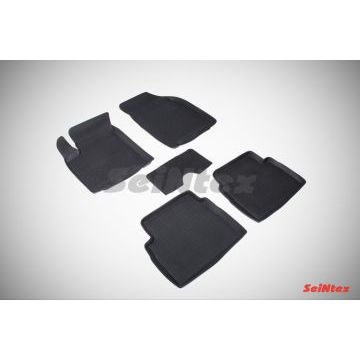 Коврики салона резиновые Seintex с бортиком для Chevrolet Aveo/Ravon Nexia R3 2006-