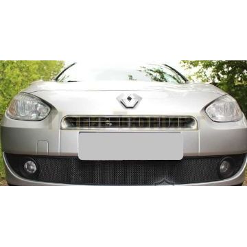 Защита радиатора черная верхняя РусСталь для Renault Fluence 2009-2013