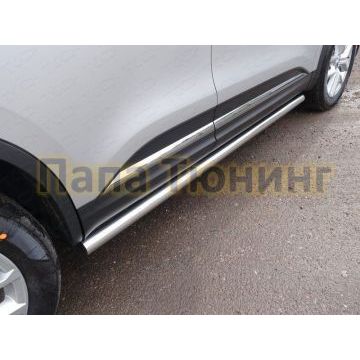 Пороги труба 60 мм ТСС для Renault Koleos 2018- Пороги труба 60 мм ТСС для Renault Koleos 2018-