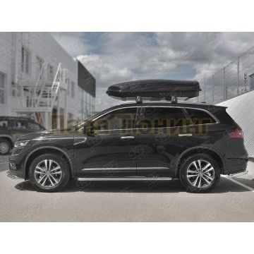 Пороги с площадкой нержавеющий лист 42 мм для Renault Koleos 2017-