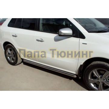 Пороги труба d57 вариант 1 РусСталь для Renault Koleos 2011-2016