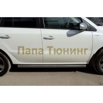 Пороги труба d57 вариант 1 РусСталь для Renault Koleos 2011-2016