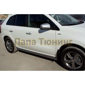 Пороги труба d57 вариант 3 РусСталь для Renault Koleos 2011-2016