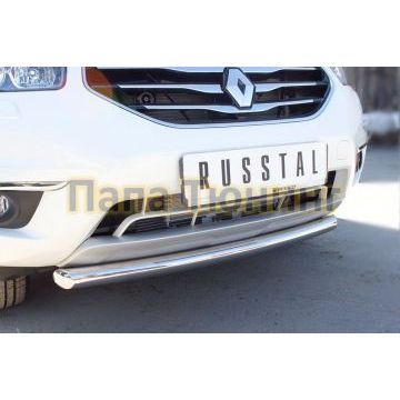 Защита переднего бампера d57 РусСталь для Renault Koleos 2011-2016