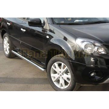 Пороги труба d57 вариант 1 РусСталь для Renault Koleos 2008-2011
