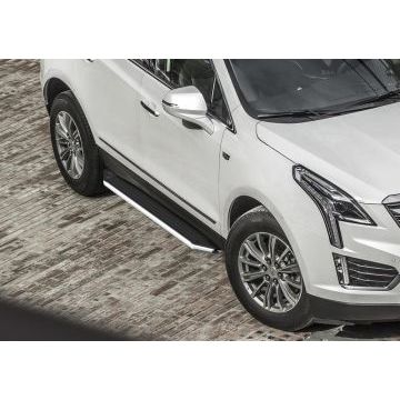 Пороги алюминиевые Rival Premium для Cadillac XT5 2016-