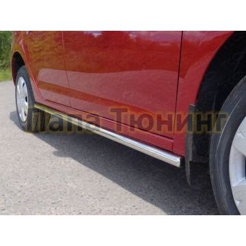Пороги труба 42 мм ТСС для Renault Logan 2015-2018 Пороги труба 42 мм ТСС для Renault Logan 2015-2018
