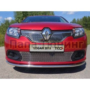 Накладка решётки радиатора верхняя лист ТСС для Renault Logan 2015-