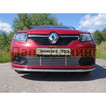 Накладка решётки радиатора нижняя 12 мм ТСС для Renault Logan 2015-