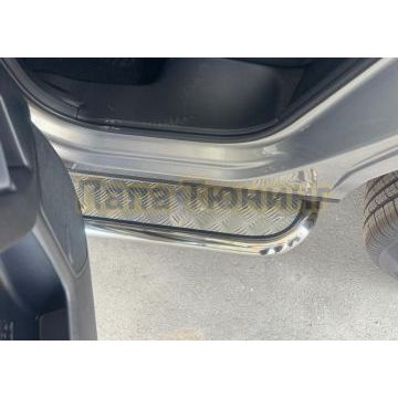 Пороги с накладным листом Папа Тюнинг d53 для Haval H7 2025-