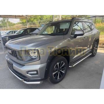 Пороги с накладным листом Папа Тюнинг d53 для Haval H7 2025-