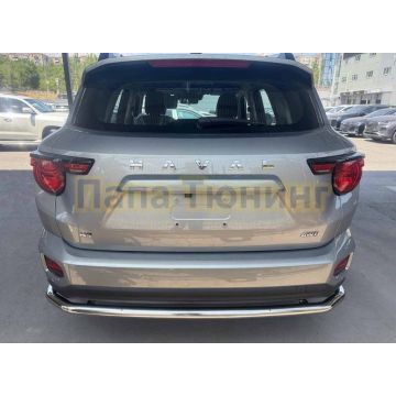 Защита заднего бампера угловая большая Папа Тюнинг d60 для Haval H7 2025-